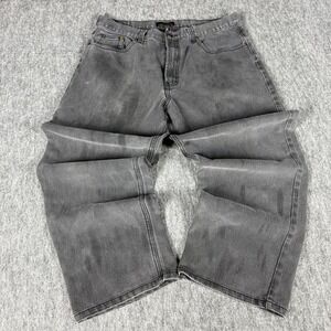 Axist Jeans Mens 38x30 Charcoal Grey Faded Straight Leg Denim Pants